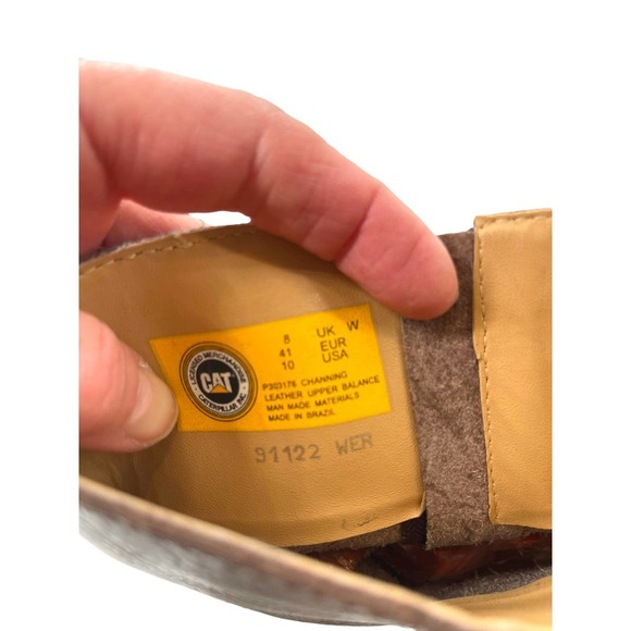 CATERPILLAR BROWN LEATHER WESTERN/ BIKER BOOT - Picture 5 of 10